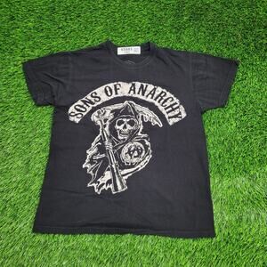 Sons-Of-Anarchy SOA Skull Shirt Womens Small 18x23 Black